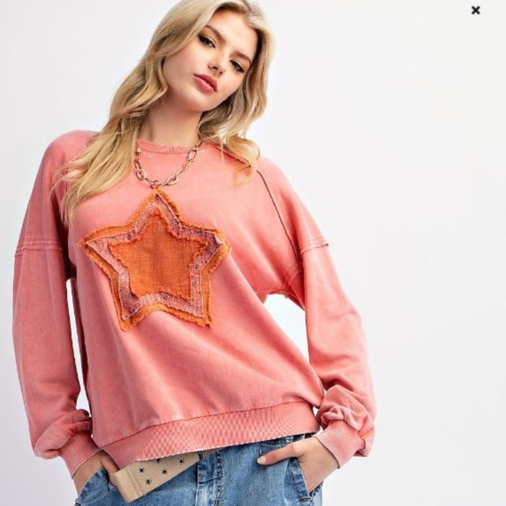 Easel Pink Star Sweatshirt